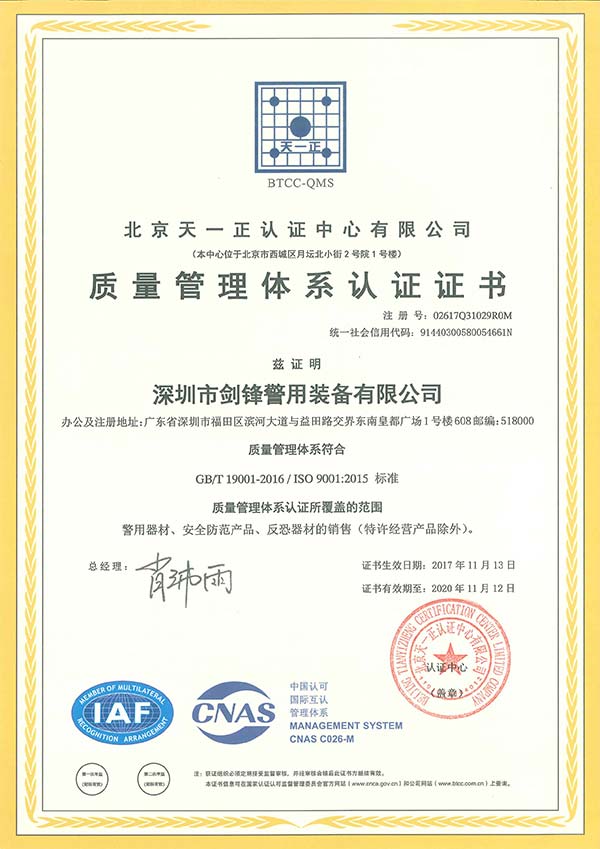 質量管理(lǐ)體(tǐ)系認證(中文(wén))